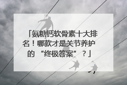 氨糖钙软骨素十大排名！哪款才是关节养护的 “终极答案”？