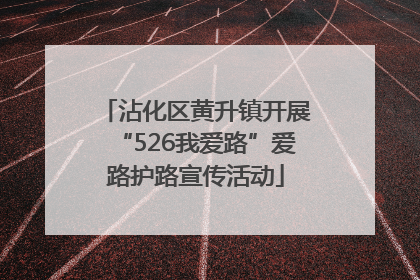 沾化区黄升镇开展“526我爱路”爱路护路宣传活动