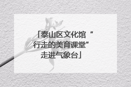 泰山区文化馆“行走的美育课堂”走进气象台
