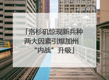 洛杉矶惊现新兵种 两大因素引爆加州“内战”升级