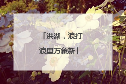 洪湖，浪打浪里万象新