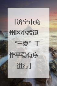 济宁市兖州区小孟镇“三夏”工作平稳有序进行