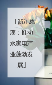 浙江慈溪：推动水家电产业蓬勃发展