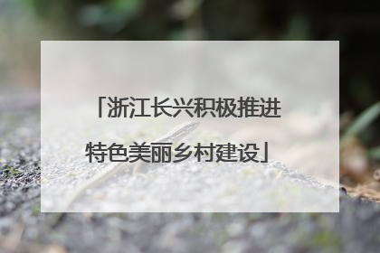 浙江长兴积极推进特色美丽乡村建设