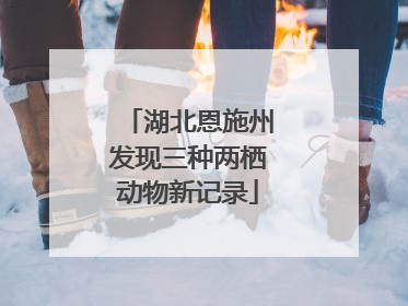 湖北恩施州发现三种两栖动物新记录