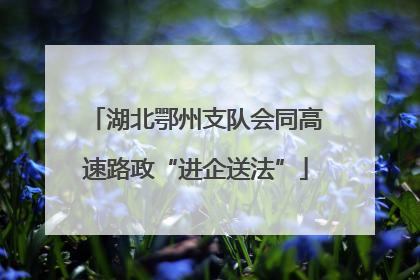 湖北鄂州支队会同高速路政“进企送法”