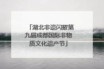 湖北非遗闪耀第九届成都国际非物质文化遗产节