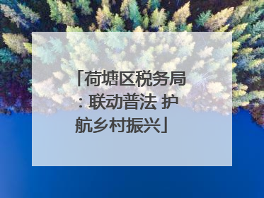 荷塘区税务局：联动普法 护航乡村振兴