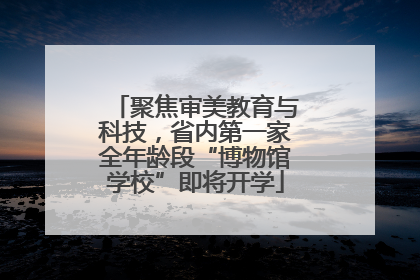 聚焦审美教育与科技，省内第一家全年龄段“博物馆学校”即将开学