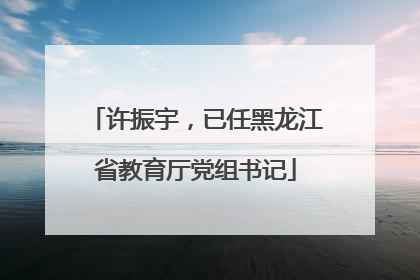 许振宇，已任黑龙江省教育厅党组书记