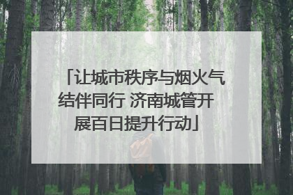 让城市秩序与烟火气结伴同行 济南城管开展百日提升行动