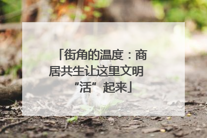 街角的温度：商居共生让这里文明“活”起来
