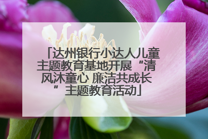 达州银行小达人儿童主题教育基地开展“清风沐童心 廉洁共成长”主题教育活动