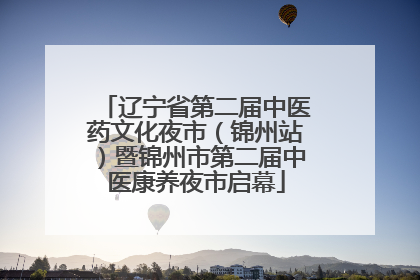 辽宁省第二届中医药文化夜市（锦州站）暨锦州市第二届中医康养夜市启幕