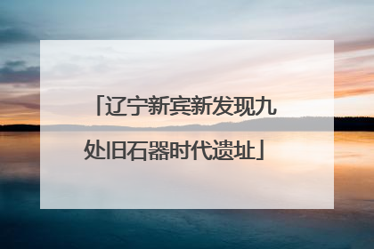 辽宁新宾新发现九处旧石器时代遗址