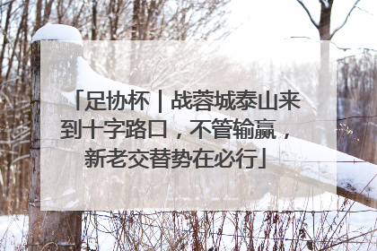 足协杯｜战蓉城泰山来到十字路口，不管输赢，新老交替势在必行