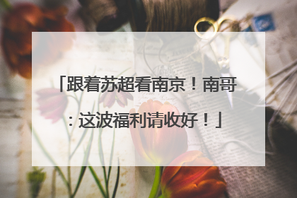 跟着苏超看南京！南哥：这波福利请收好！