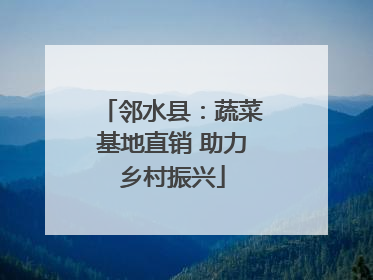 邻水县：蔬菜基地直销 助力乡村振兴
