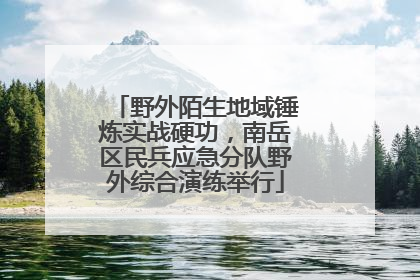 野外陌生地域锤炼实战硬功，南岳区民兵应急分队野外综合演练举行