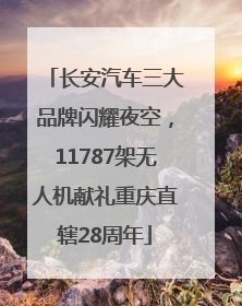 长安汽车三大品牌闪耀夜空，11787架无人机献礼重庆直辖28周年
