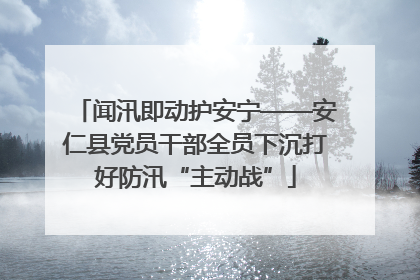 闻汛即动护安宁——安仁县党员干部全员下沉打好防汛“主动战”