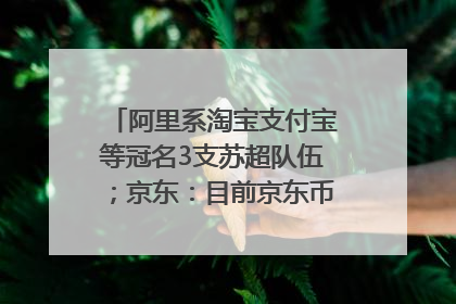 阿里系淘宝支付宝等冠名3支苏超队伍；京东：目前京东币链科技并没有开始发行稳定币｜早资道