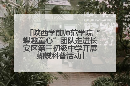 陕西学前师范学院“蝶趣童心”团队走进长安区第三初级中学开展蝴蝶科普活动