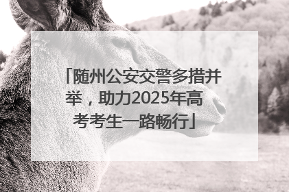 随州公安交警多措并举，助力2025年高考考生一路畅行