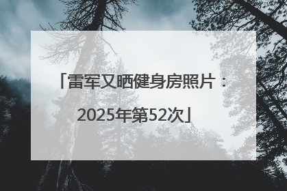 雷军又晒健身房照片：2025年第52次