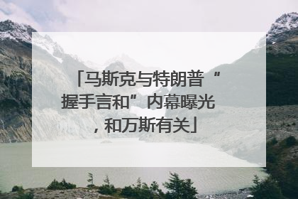 马斯克与特朗普“握手言和”内幕曝光，和万斯有关