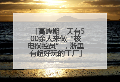 高峰期一天有500余人来做“核电操控员”，浙里有超好玩的工厂
