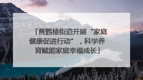 黄鹤楼街道开展“家庭健康促进行动”，科学养育赋能家庭幸福成长