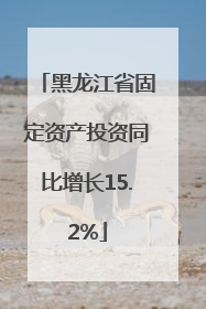 黑龙江省固定资产投资同比增长15.2%