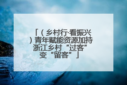 （乡村行·看振兴）青年赋能资源加持 浙江乡村“过客”变“留客”