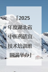 2025年度湖北省中医药适宜技术培训班圆满举办