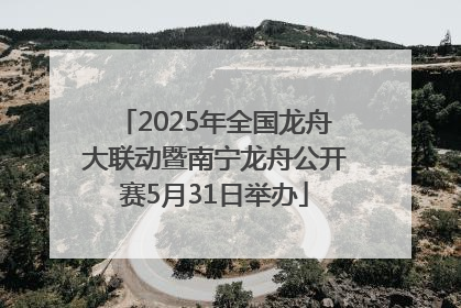 2025年全国龙舟大联动暨南宁龙舟公开赛5月31日举办