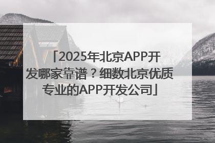 2025年北京APP开发哪家靠谱？细数北京优质专业的APP开发公司