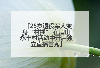 25岁退役军人变身“村播” 在眉山永丰村活动中开启独立直播首秀