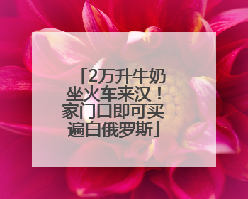 2万升牛奶坐火车来汉！家门口即可买遍白俄罗斯