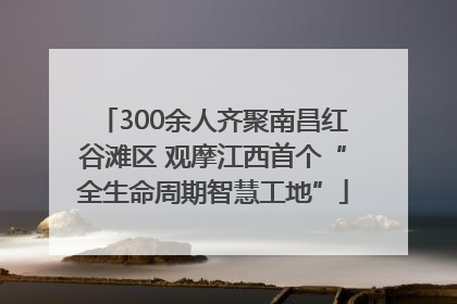 300余人齐聚南昌红谷滩区 观摩江西首个“全生命周期智慧工地”