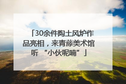 30余件陶土风炉作品亮相，来青藤美术馆听 “小伙呢喃”