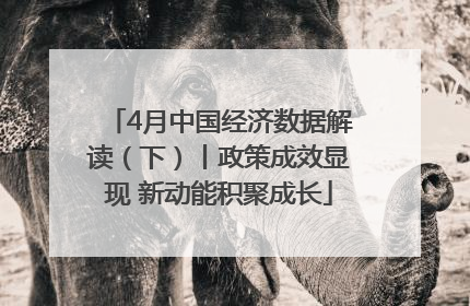 4月中国经济数据解读（下）丨政策成效显现 新动能积聚成长