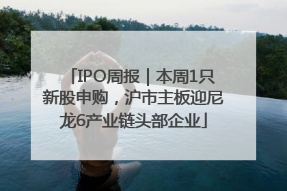IPO周报｜本周1只新股申购，沪市主板迎尼龙6产业链头部企业
